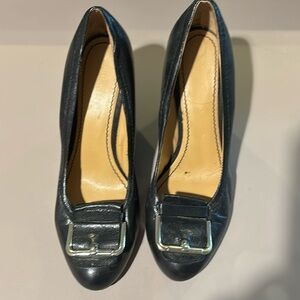 Nine West leather wedge heel